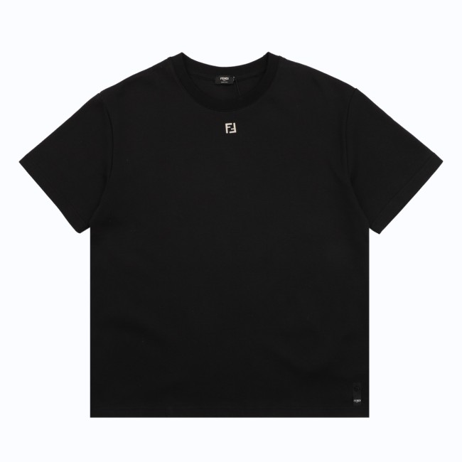 【限定】フェンディ 偽物通販  2025SSのFFロゴ半袖Tシャツ