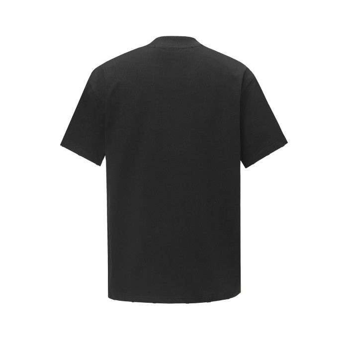超奇跡の入荷☆ バレンシアガ n級品 25 SS新型夏服の定番麦の穂のダブルB刺繍のシンプルな半袖Tシャツ