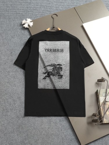 稀少 バーバリー n級品 アルファベット刺繍二重袖背格子貼布の精巧で美しい重工芸Tシャツ