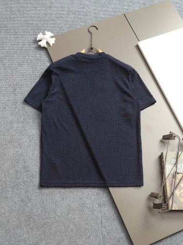 追跡付 バーバリー 激安通販 アルファベット刺繍二重袖背格子貼布の精巧で美しい重工芸Tシャツ