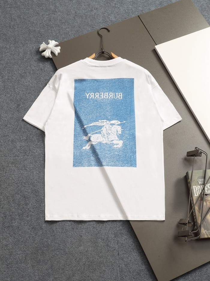 日本未入荷 バーバリー コピーおすすめ アルファベット刺繍二重袖背格子貼布の精巧で美しい重工芸Tシャツ
