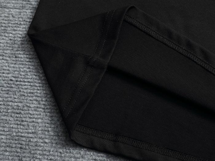 大人気 バーバリー スーパーコピー アルファベット刺繍二重袖背格子貼布の精巧で美しい重工芸Tシャツ