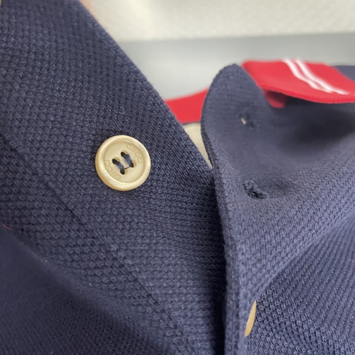 ★超人気 グッチ 偽物通販 Gucciの2025 ss定番赤襟ダブルGGロゴ半袖ポロシャツTシャツ