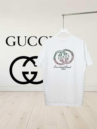 大人気 グッチ 激安通販 Gucciの前後に刺繍された丸首半袖Tシャツ