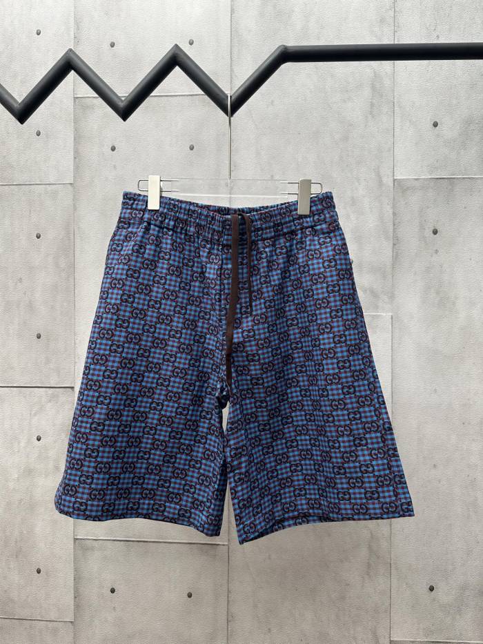 高品質 グッチ コピーおすすめ GucciのダブルGチェック綿毛混紡パンツ