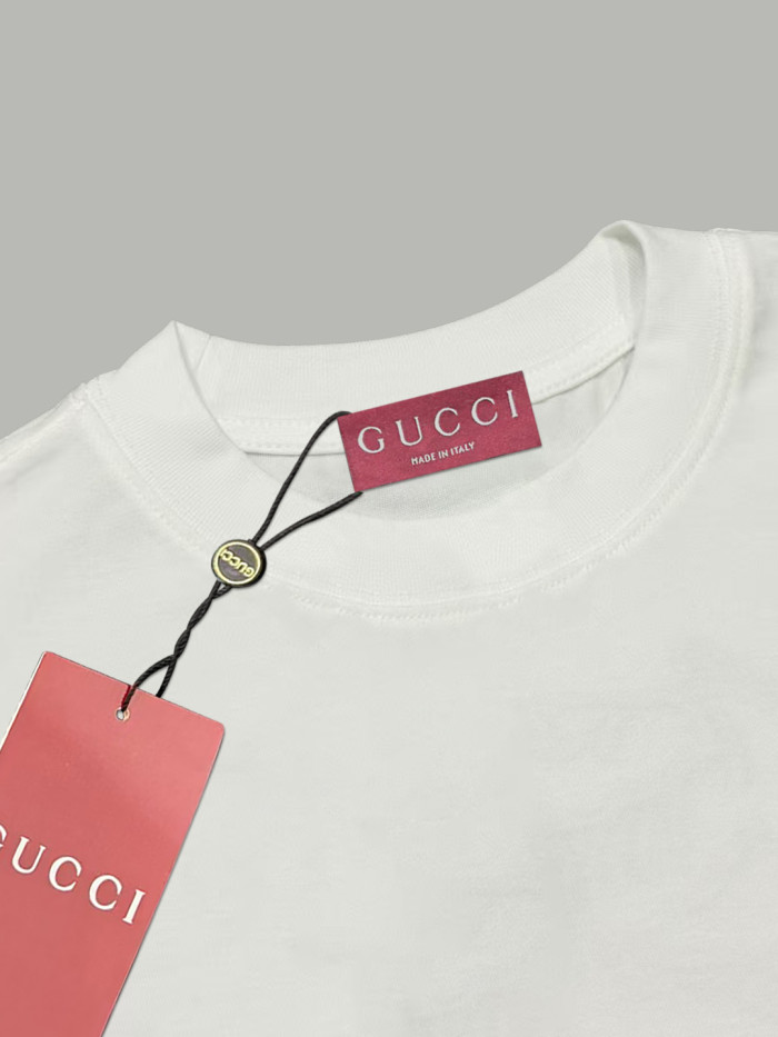 超奇跡の入荷☆ グッチ 激安通販 Gucciのプリント二重紗純綿半袖