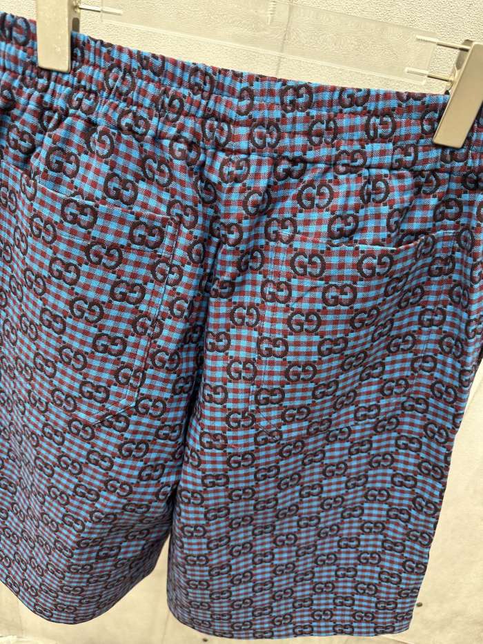 高品質 グッチ コピーおすすめ GucciのダブルGチェック綿毛混紡パンツ