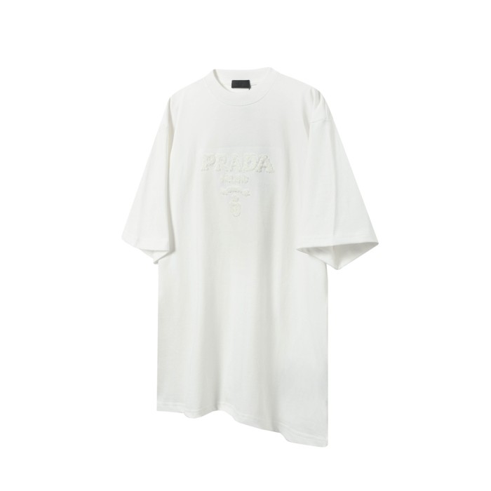 累積売上総額第１位！プラダ コピーおすすめ 25 ssタオル刺繍半袖Tシャツ