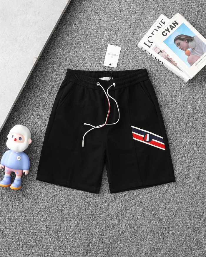★超人気 モンクレール コピー エンブロイダリーロゴステッチパンツ5分パンツ