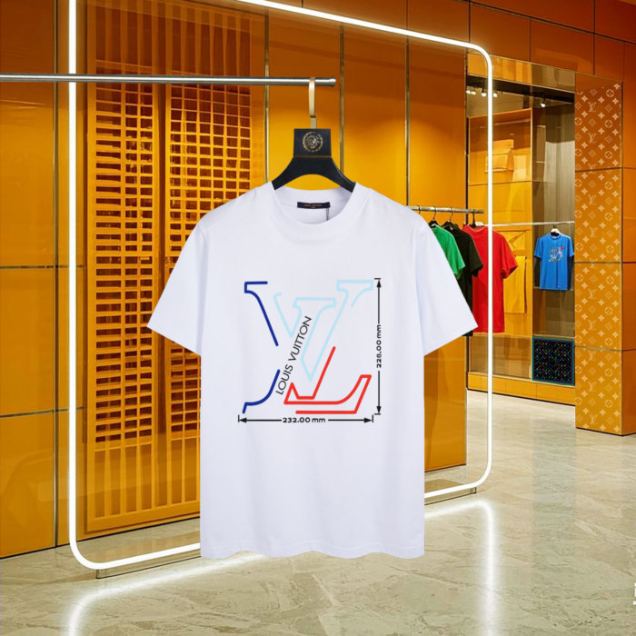 追跡付 ルイヴィトン 偽物通販  Louis Vuitton丸首半袖Tシャツ