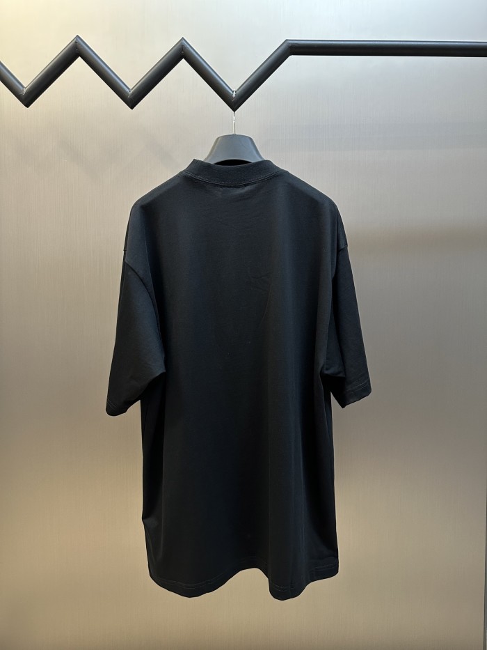 超奇跡の入荷☆ バレンシアガ 激安通販 の黒文字ダブルBプリント半袖