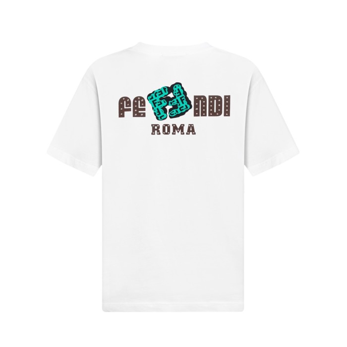 【話題商品！】 フェンディ n級品  のロゴラウンドネック半袖Tシャツ