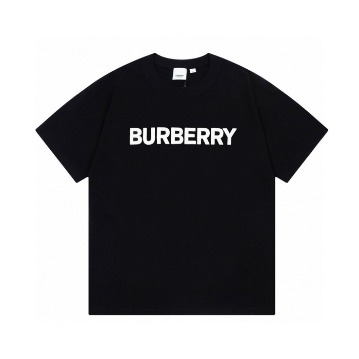 超話題! バーバリー コピーおすすめ のロゴカップルゆったり半袖Tシャツ2色
