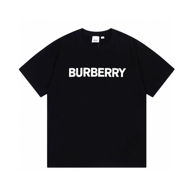 超話題! バーバリー コピーおすすめ のロゴカップルゆったり半袖Tシャツ2色