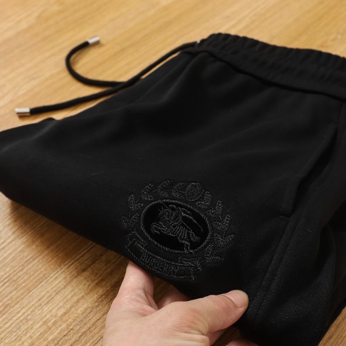 【話題商品！】 バーバリー 偽物通販 の戦馬刺繍パンツカジュアル5分パンツ