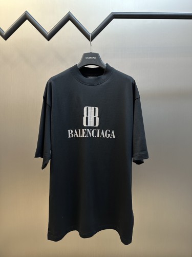 超奇跡の入荷☆ バレンシアガ 激安通販 の黒文字ダブルBプリント半袖