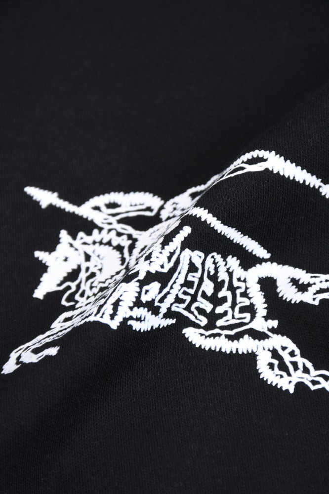 ★超人気 バーバリー 激安通販 の胸に軍馬刺繍ラウンドネック半袖Tシャツ