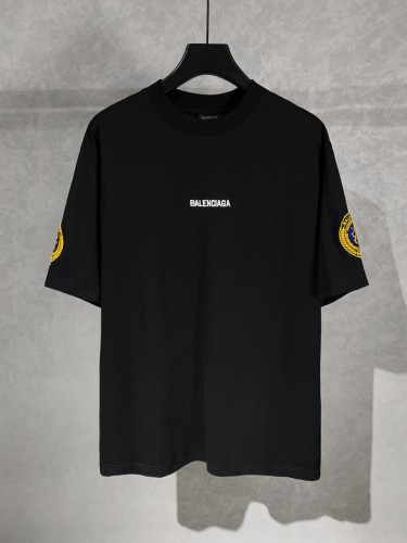 一目惚れ♪ バレンシアガ n級品 のアイコンアルファベット刺繍ラウンドネック半袖Tシャツ