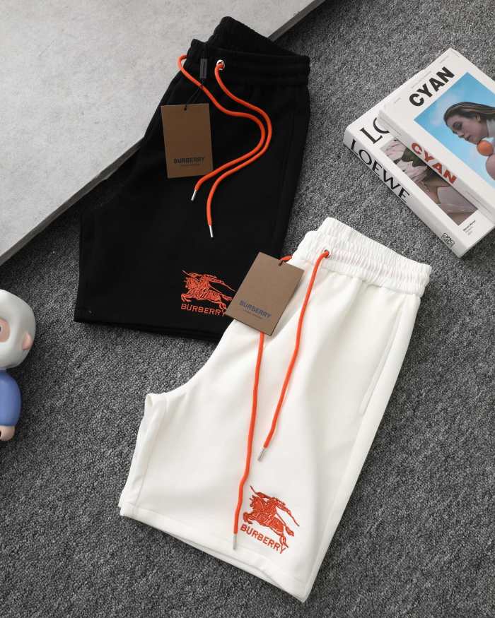 【話題商品！】バーバリー コピーおすすめ の戦馬シリーズ刺繍パンツ五分パンツ2色