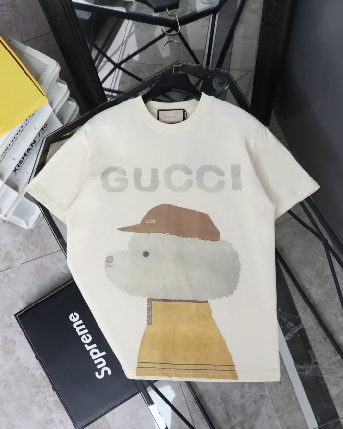 使い勝手良し グッチ 激安通販 の萌え犬柄半袖Tシャツ