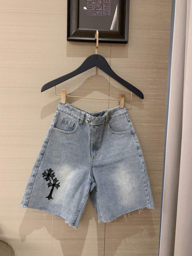 大人気 クロムハーツ コピーおすすめ のクロスステッチ糸バリデニムパンツ