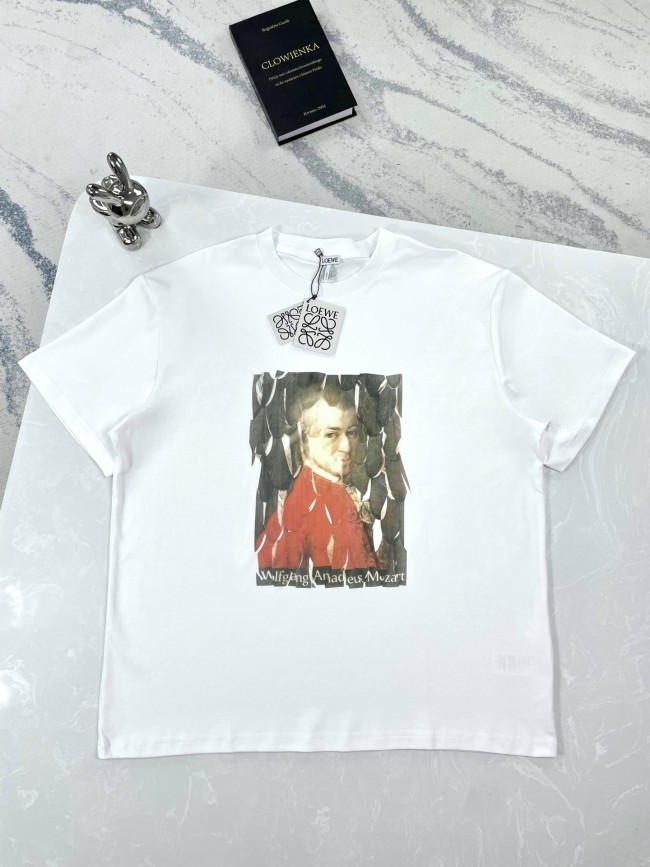 累積売上総額第１位！ ロエベ n級品 の プリントクルーネック半袖Tシャツ