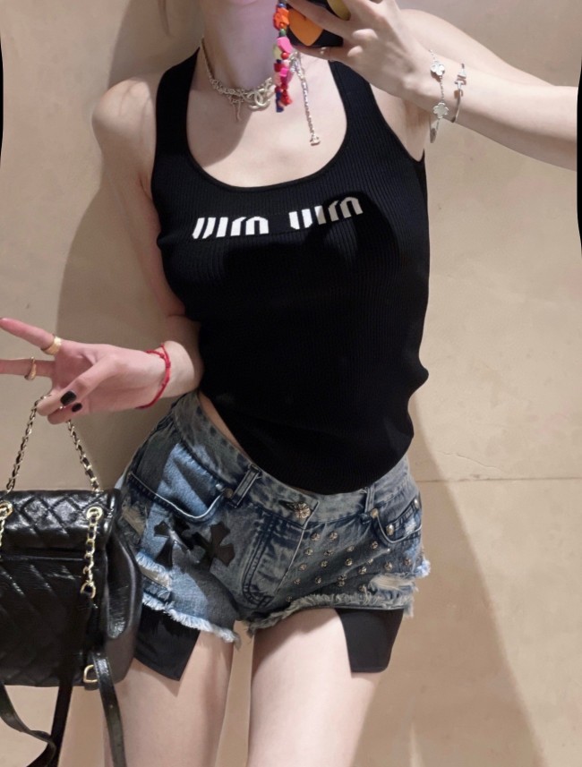 稀少 クロムハーツ 偽物通販 のリベット革のギャルデニムパンツ