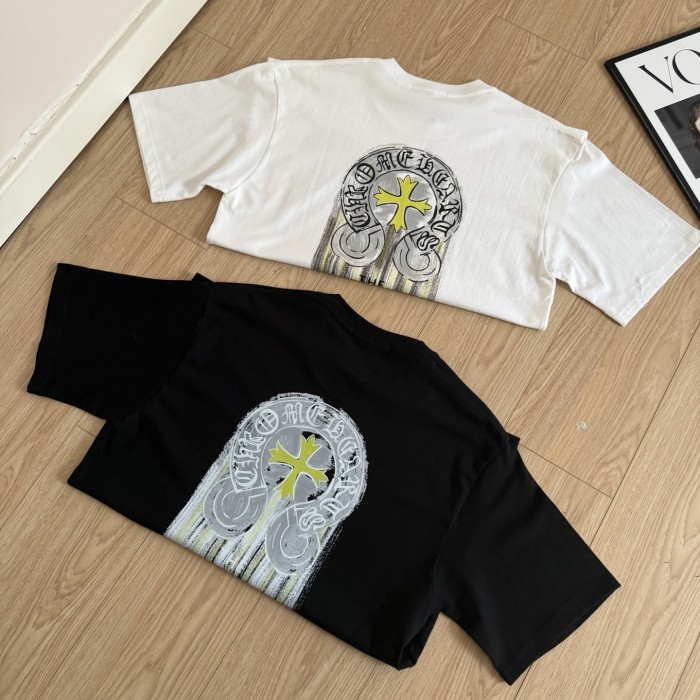 追跡付 クロムハーツ n級品 のグラデーション馬蹄カジュアル半袖Tシャツ2色