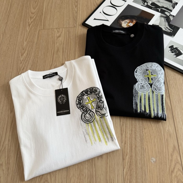 追跡付 クロムハーツ n級品 のグラデーション馬蹄カジュアル半袖Tシャツ2色