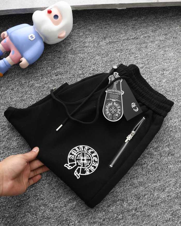 稀少 クロムハーツ スーパーコピー の25 ssリベット貼り布皮標刺繍発泡十字架プリントパンツ五分パンツ