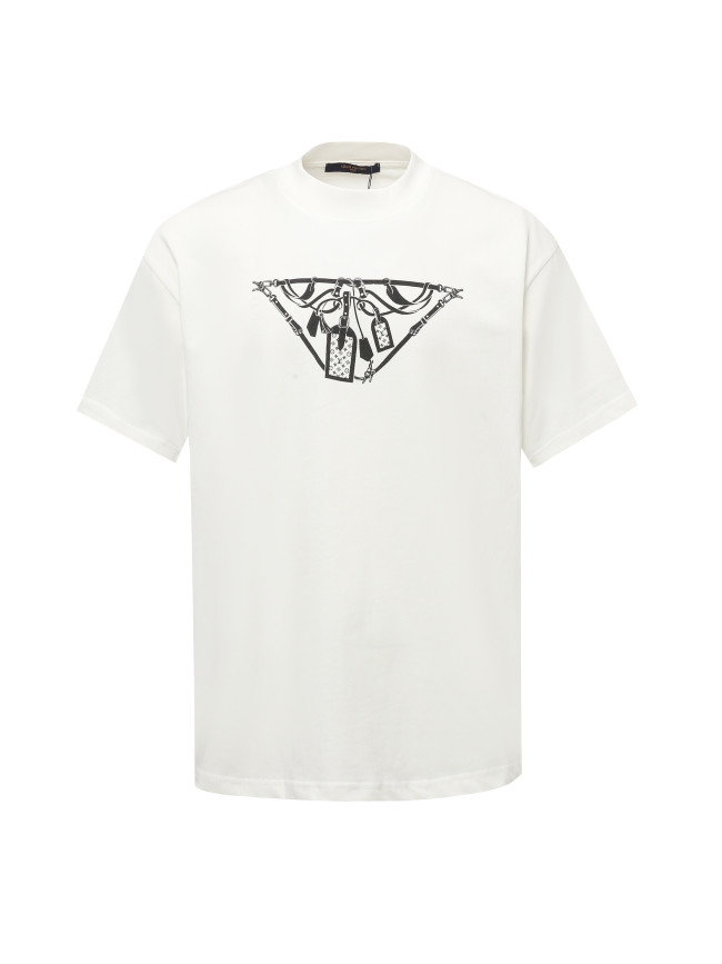使い勝手良し プラダ 激安偽物 の落書きアルファベットロゴプリント半袖Tシャツ