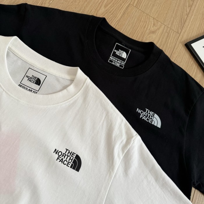 高品質 ザノースフェイス n級品 のアルファベットプリントカジュアルラウンドネック半袖Tシャツ2色