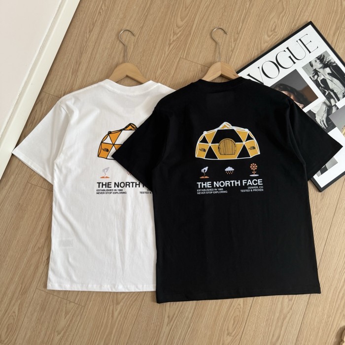 高品質 ザノースフェイス n級品 のアルファベットプリントカジュアルラウンドネック半袖Tシャツ2色