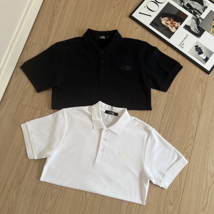 日本未入荷 ザノースフェイス コピー  の定番立体シリコンロゴカジュアル白黒ベーシックポロシャツ2色
