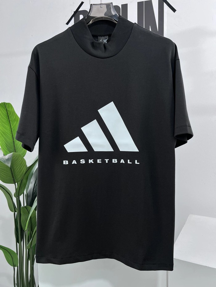 【話題商品！】 アディダス コピー のシリカゲル厚板刻字膜プリントゆとりOS版型半袖Tシャツ