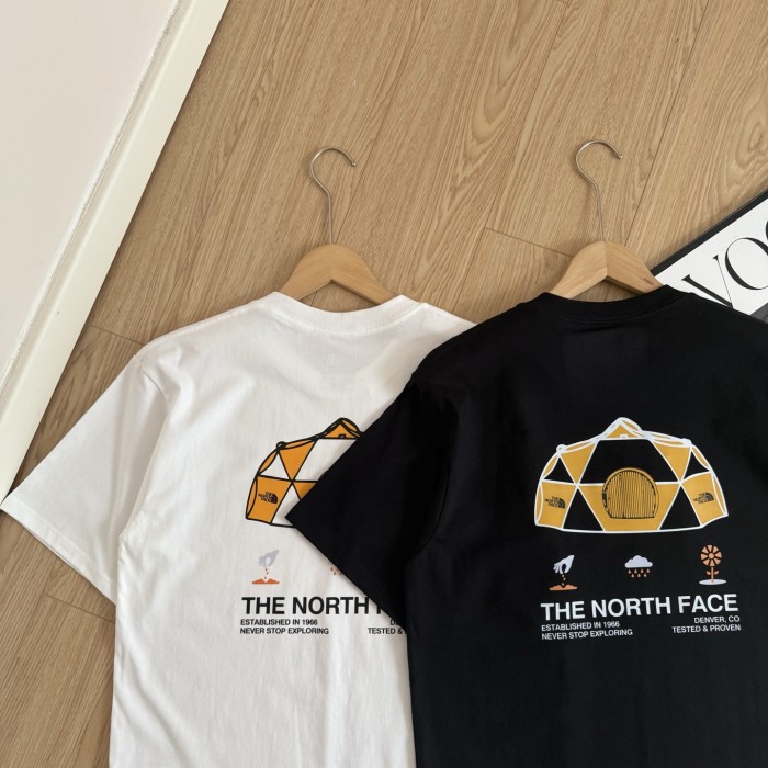 高品質 ザノースフェイス n級品 のアルファベットプリントカジュアルラウンドネック半袖Tシャツ2色