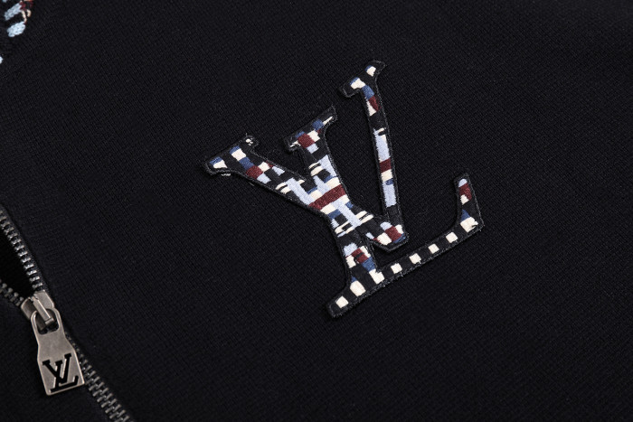 新作 ルイヴィトン n級品 25 SSロゴ刺繍ニットフライトジャケット