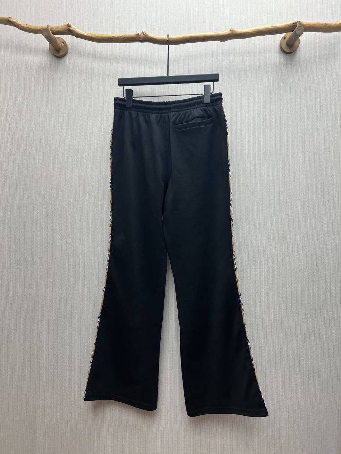超奇跡の入荷☆ バーバリー 激安偽物 の25 ss新作ロゴリボンスリムパンツレディースブラックハイバージョン