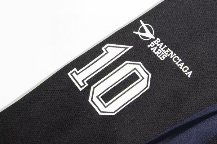 【限定】バレンシアガ コピーおすすめ のサッカー刺繍プリントメッシュアイスホッケーウェアカップル長袖Tシャツ-