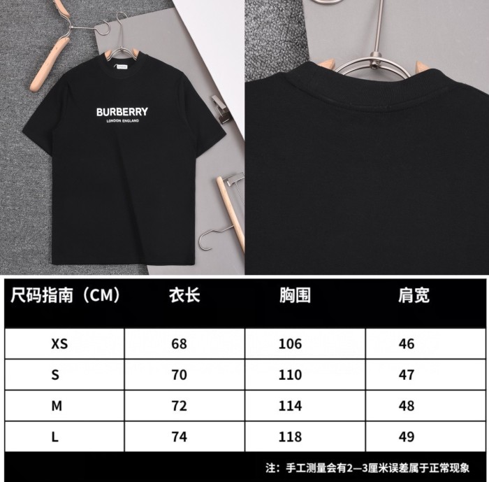 新作 バーバリー n級品 の25 ss立体エンボスプリント丸首半袖Tシャツ