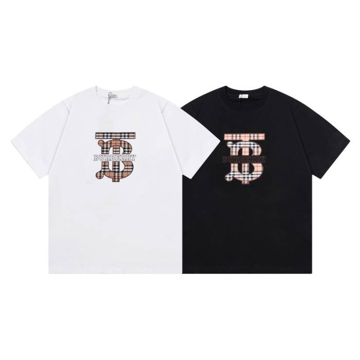 大人気 バーバリー 偽物通販 のシートステッチシリカゲルロゴ百合トレンド半袖Tシャツ