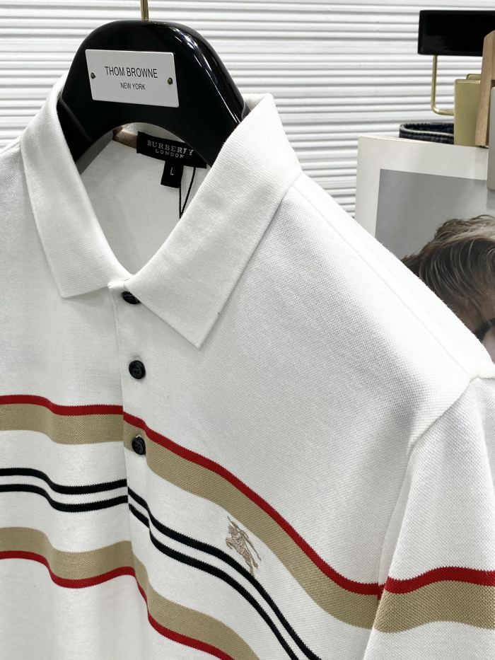 超奇跡の入荷☆ バーバリー コピー の撞色襟長袖ポロシャツ襟