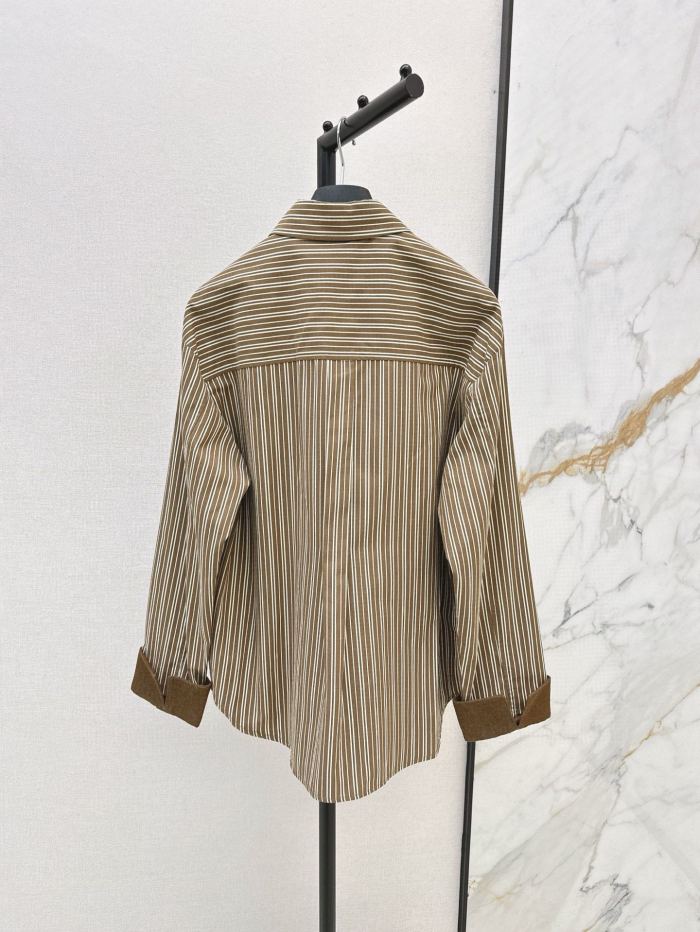 使い勝手良し ディオール 偽物通販 の25 Ss春夏最新ロゴ刺繍装飾ストライプシャツ