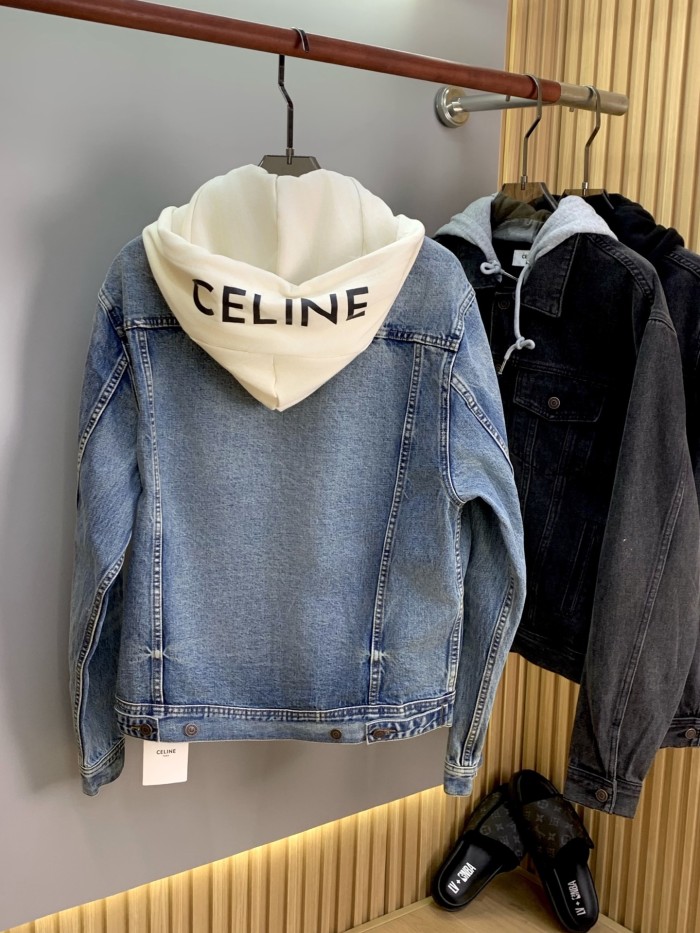 超奇跡の入荷☆ セリーヌ コピーおすすめ のフード付きデニムジャケット