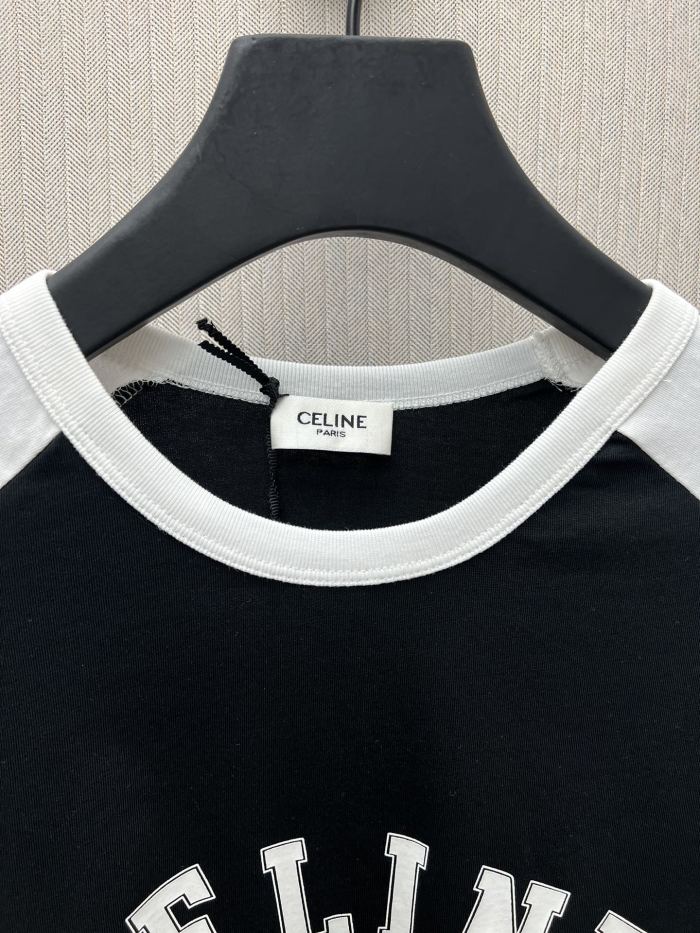 【限定】 セリーヌ コピー の25 ss新型プリントゆったりタイプラグランスリーブTシャツ
