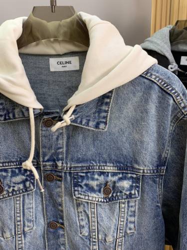 超奇跡の入荷☆ セリーヌ コピーおすすめ のフード付きデニムジャケット