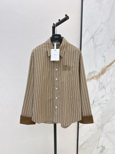 使い勝手良し ディオール 偽物通販 の25 Ss春夏最新ロゴ刺繍装飾ストライプシャツ