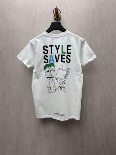 【限定】 クロムハーツ  スーパーコピー の 25 ss新型白プリント半袖Tシャツ