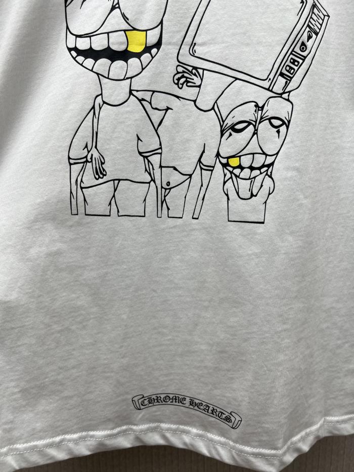 【限定】 クロムハーツ  スーパーコピー の 25 ss新型白プリント半袖Tシャツ