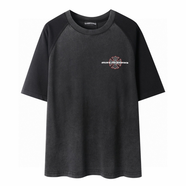 累積売上総額第1位!クロムハーツ n級品 の25ssスカルヘッドクロスプリント半袖Tシャツ